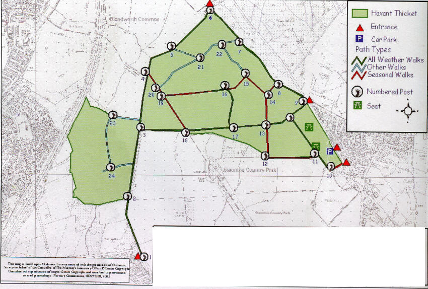 Map of Havant thicket