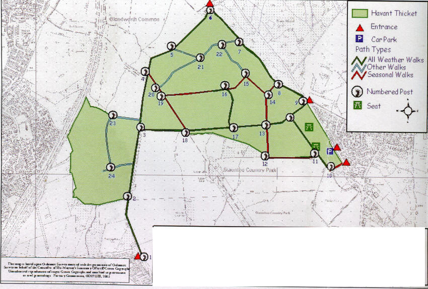 Map of Havant thicket